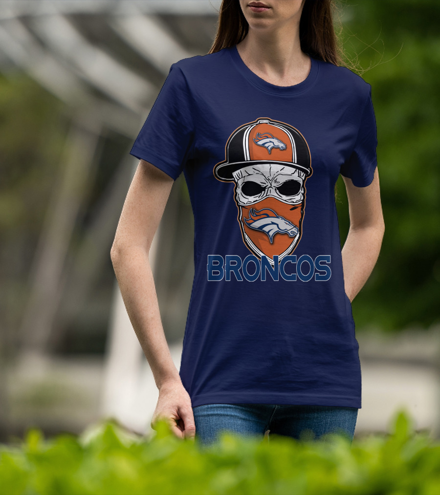 Broncos Skull Hat Denver Broncos T-Shirt