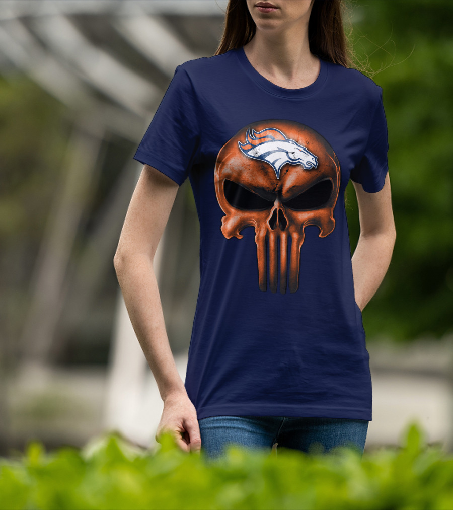Skull Denver Broncos T-Shirt