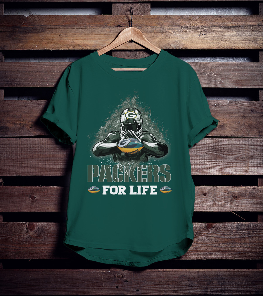 Packers For Life Green Bay Football Fan T-Shirt