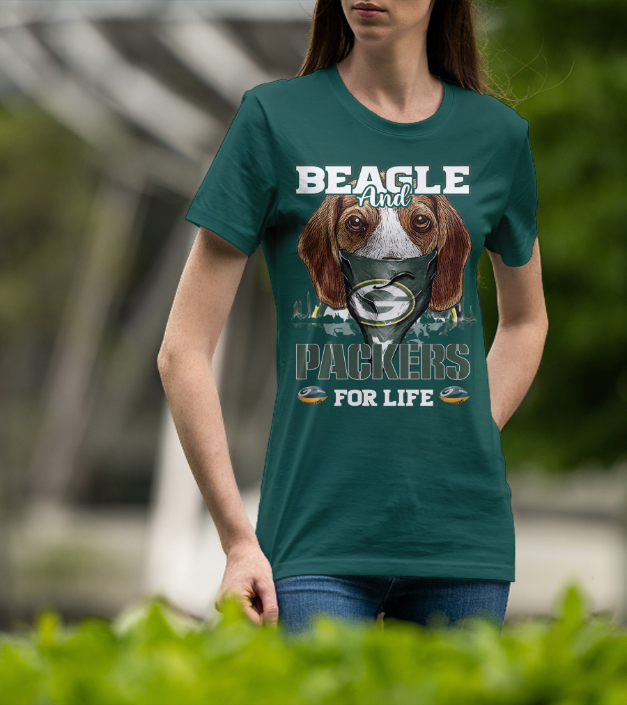 Beagle And Packers For Life Green Bay Packers T-Shirt