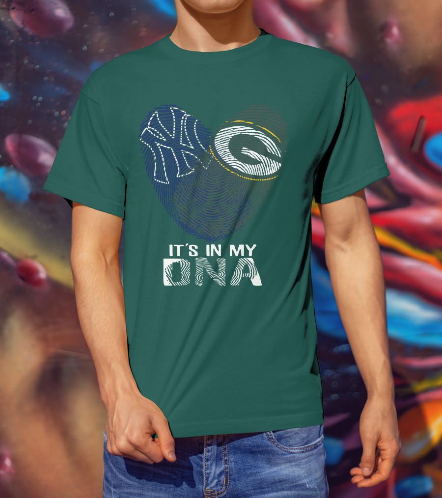 New York Yankees Green Bay Packers It's In My Dna T-Shirt