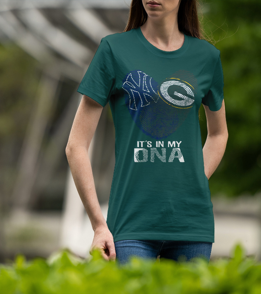 New York Yankees Green Bay Packers It's In My Dna T-Shirt