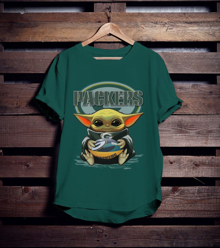 Packers Yoda Holding Green Bay Football T-Shirt