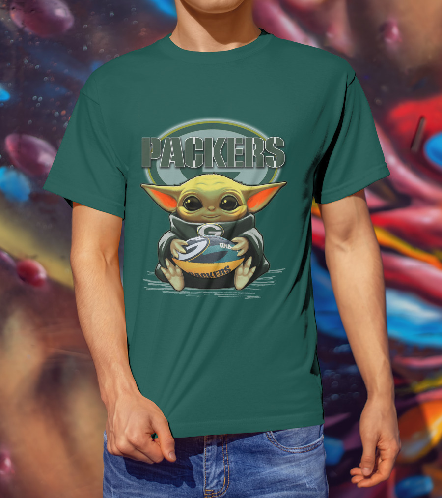 Packers Yoda Holding Green Bay Football T-Shirt