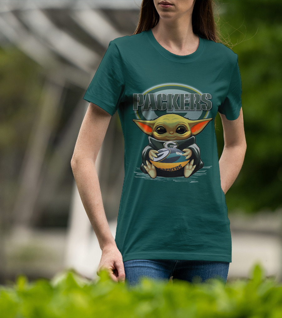 Packers Yoda Holding Green Bay Football T-Shirt