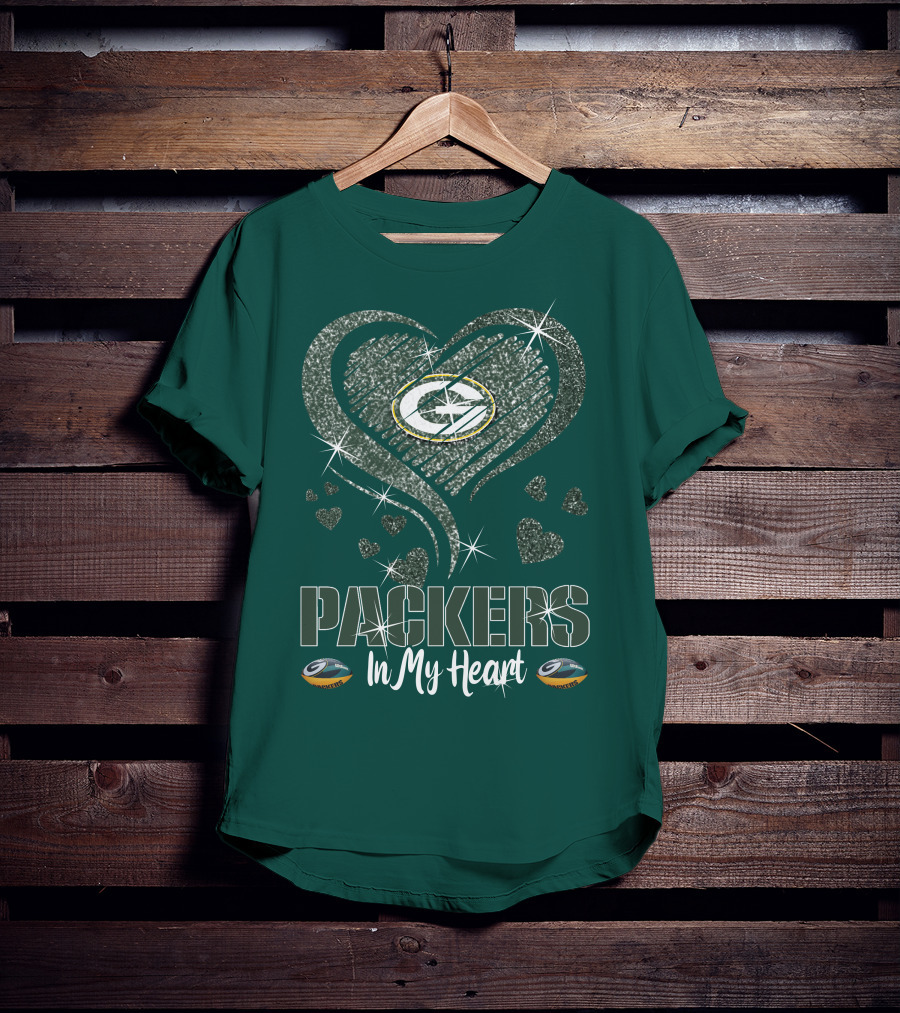 Packers In My Heart Green Bay Packers T-Shirt