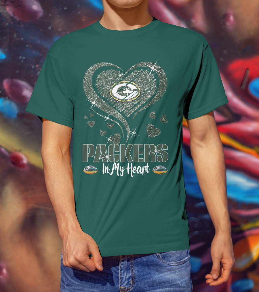 Packers In My Heart Green Bay Packers T-Shirt