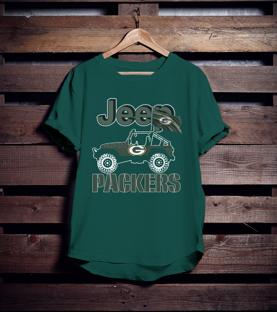 Jeep Green Bay Packers Off-Road Adventure Fans T-Shirt