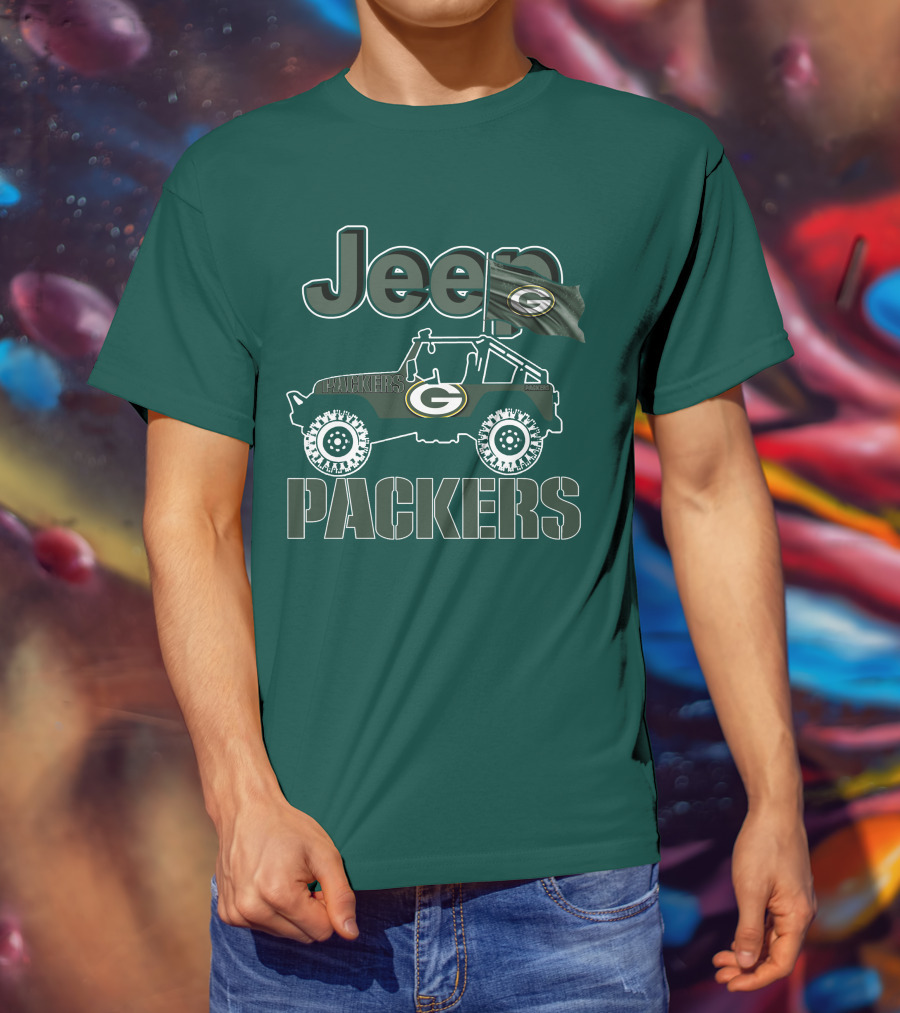 Jeep Green Bay Packers Off-Road Adventure Fans T-Shirt