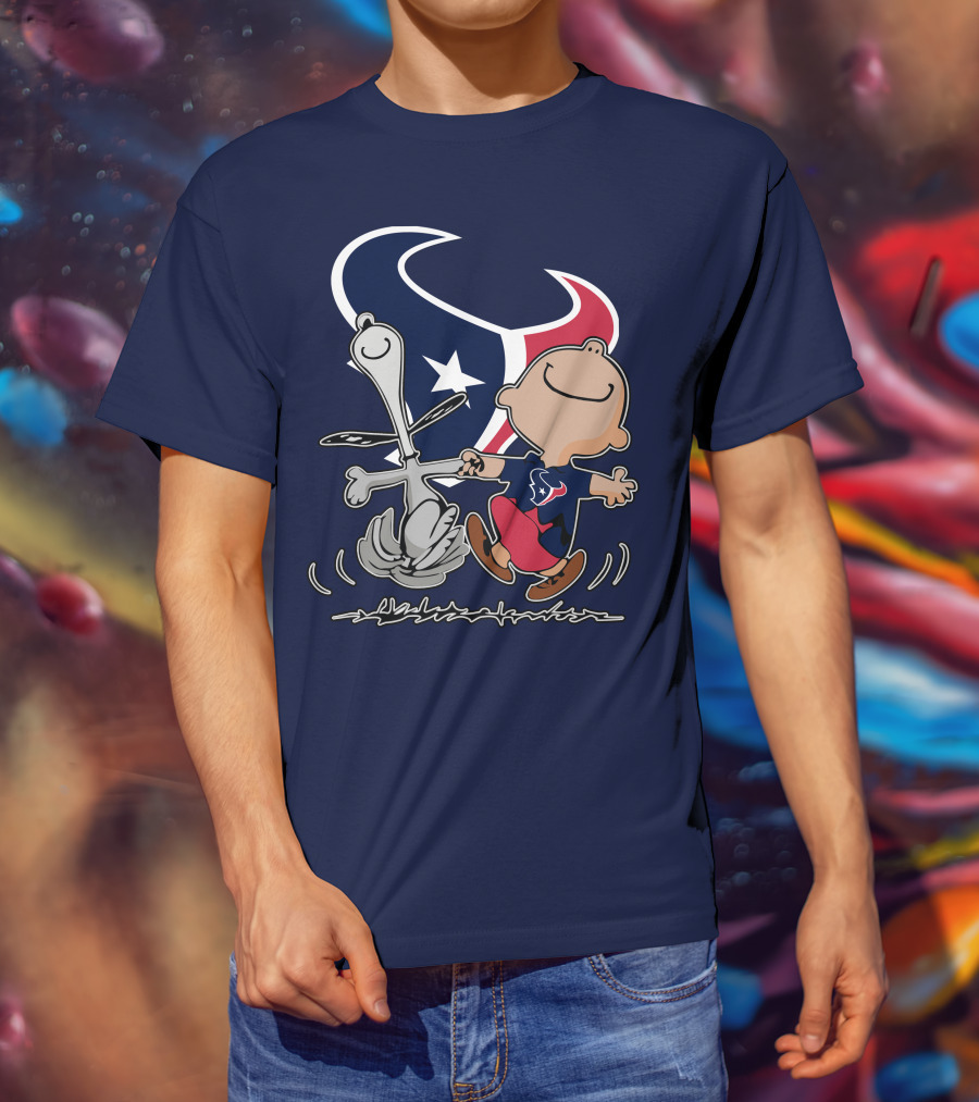Houston Texans Snoopy And Friends Dance Vui Lòng Không Dùng Peanυts Này T-Shirt