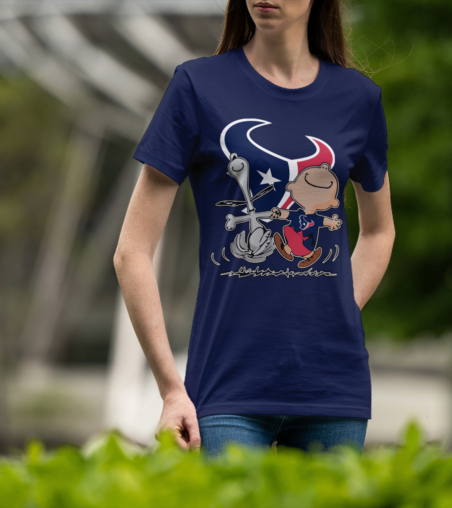 Houston Texans Snoopy And Friends Dance Vui Lòng Không Dùng Peanυts Này T-Shirt