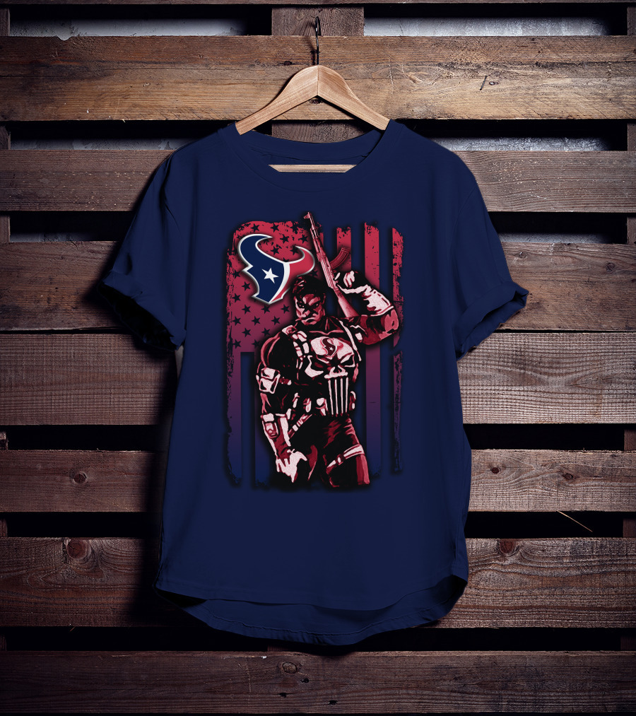 Houston Texans Marvel Punisher Star-Spangled Hero T-Shirt