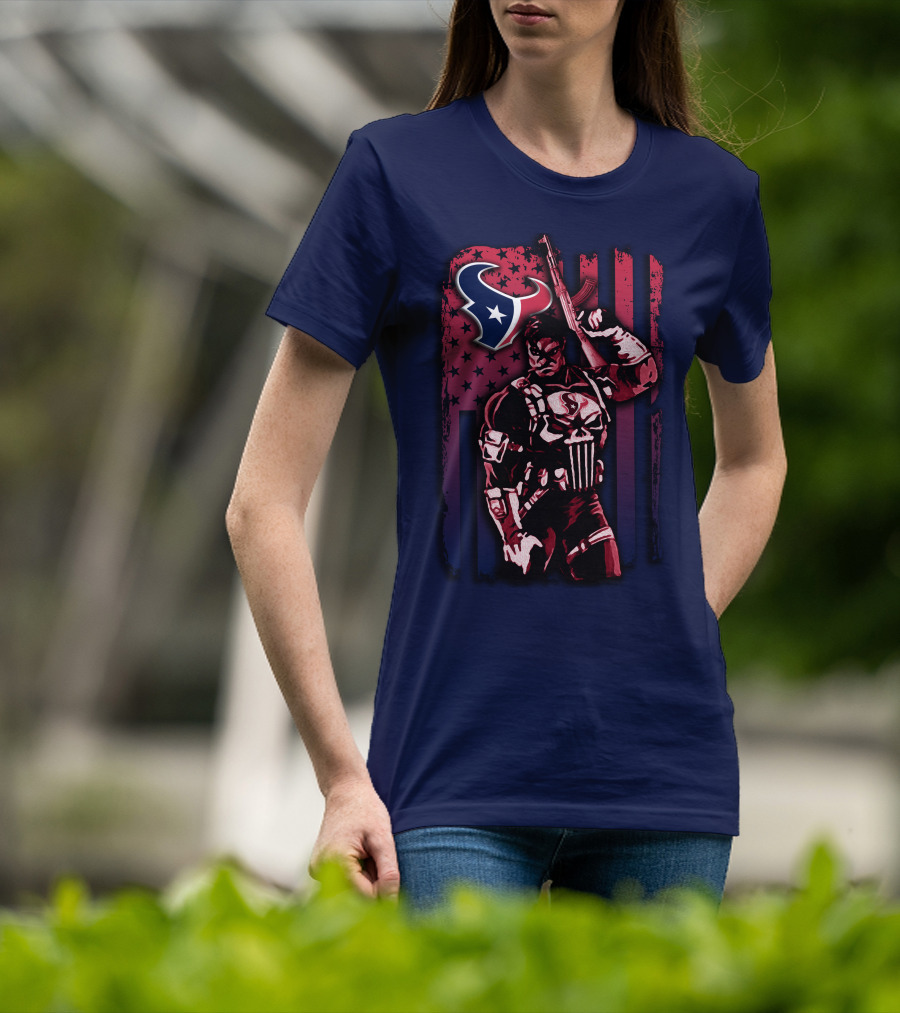 Houston Texans Marvel Punisher Star-Spangled Hero T-Shirt