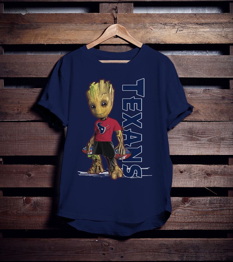 Groot Houston Texans NFL Team Fan Mascot T-Shirt