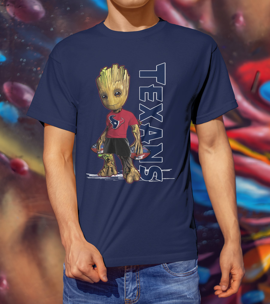 Groot Houston Texans NFL Team Fan Mascot T-Shirt