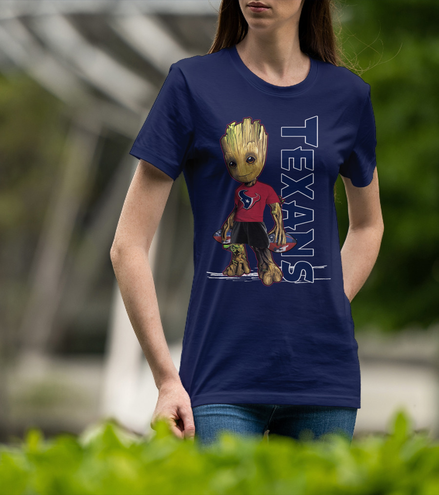Groot Houston Texans NFL Team Fan Mascot T-Shirt