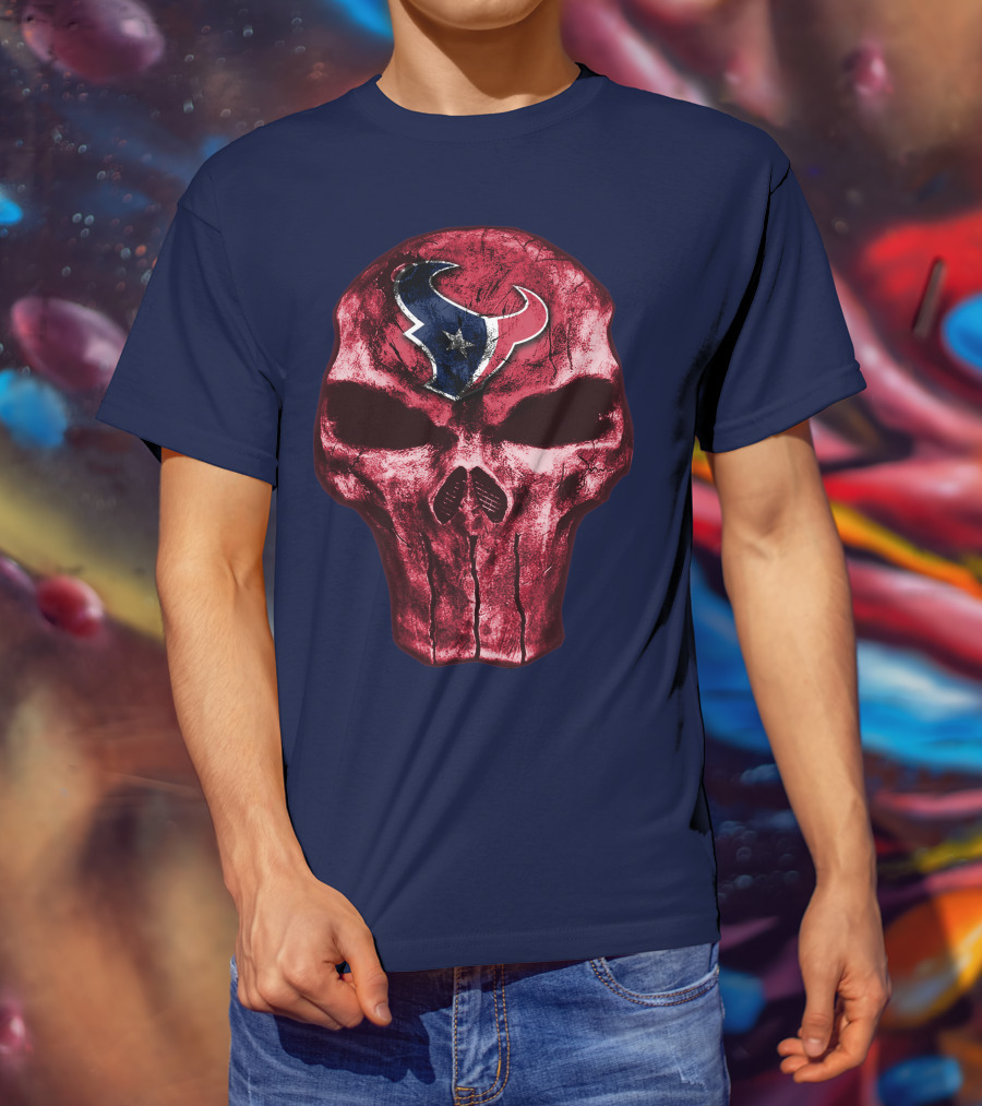 Houston Texans Skull Emblem T-Shirt