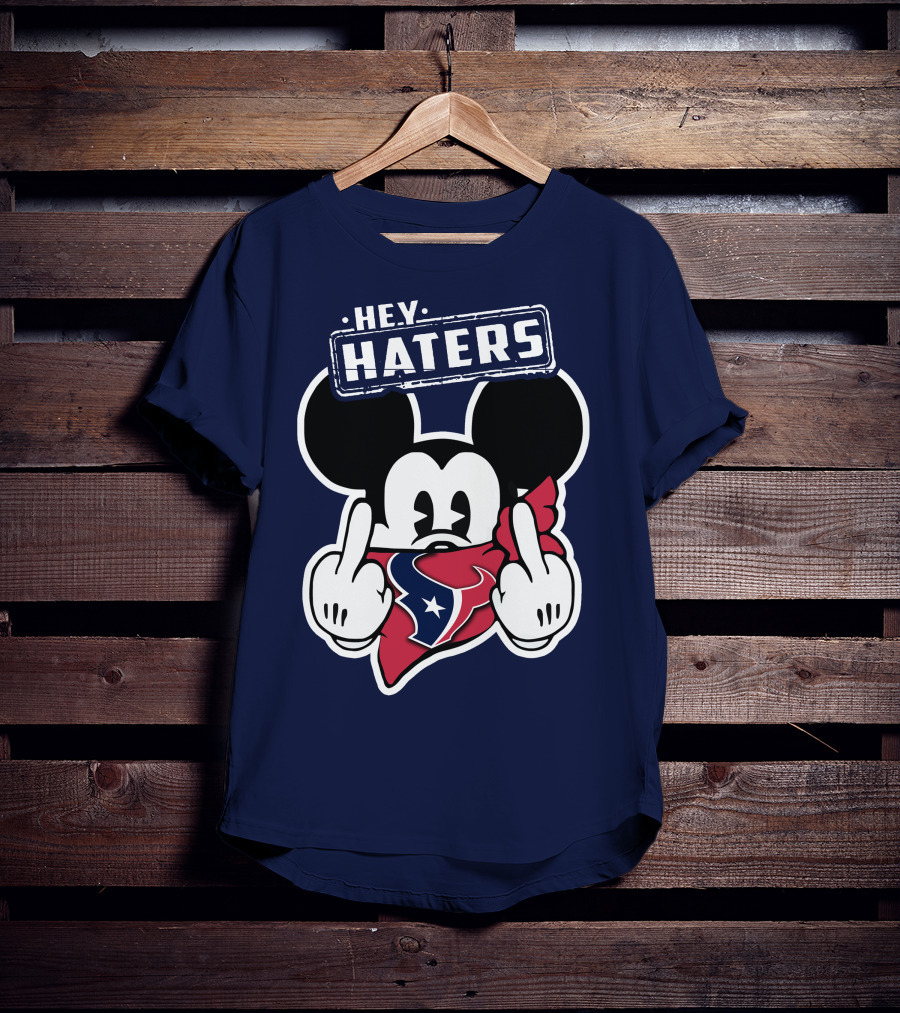 Hey Haters Mick Houston Texans Bandana Display T-Shirt