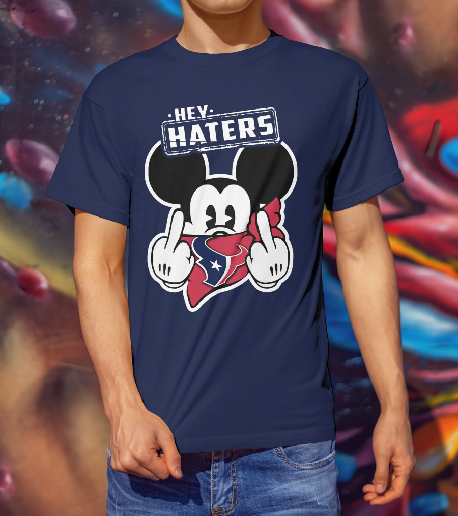 Hey Haters Mick Houston Texans Bandana Display T-Shirt