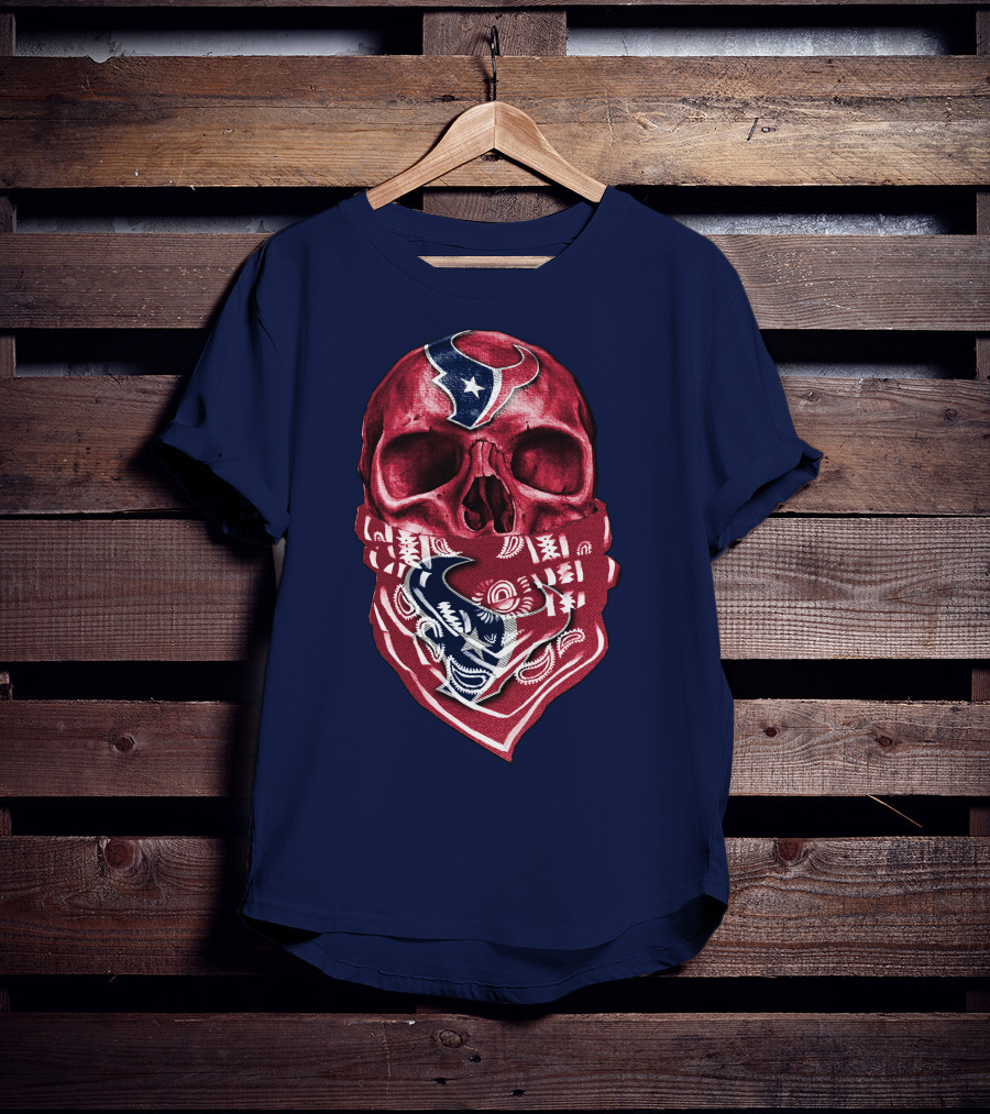 Houston Texans Skull Bandana T-Shirt