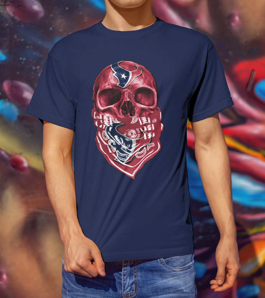 Houston Texans Skull Bandana T-Shirt