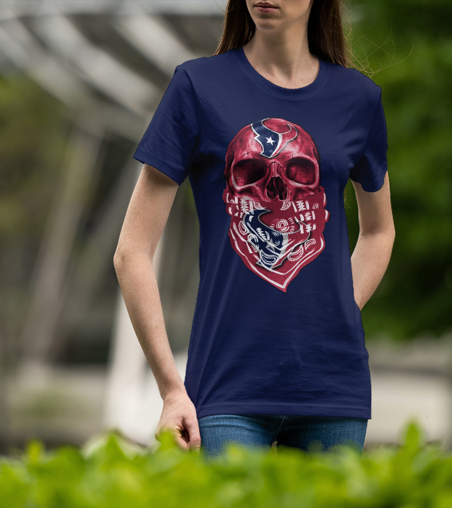 Houston Texans Skull Bandana T-Shirt