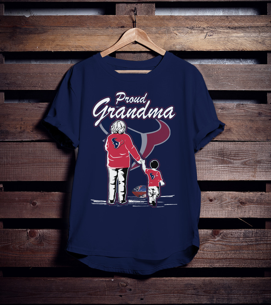 Proud Grandma Houston Texans Fan Family Football T-Shirt