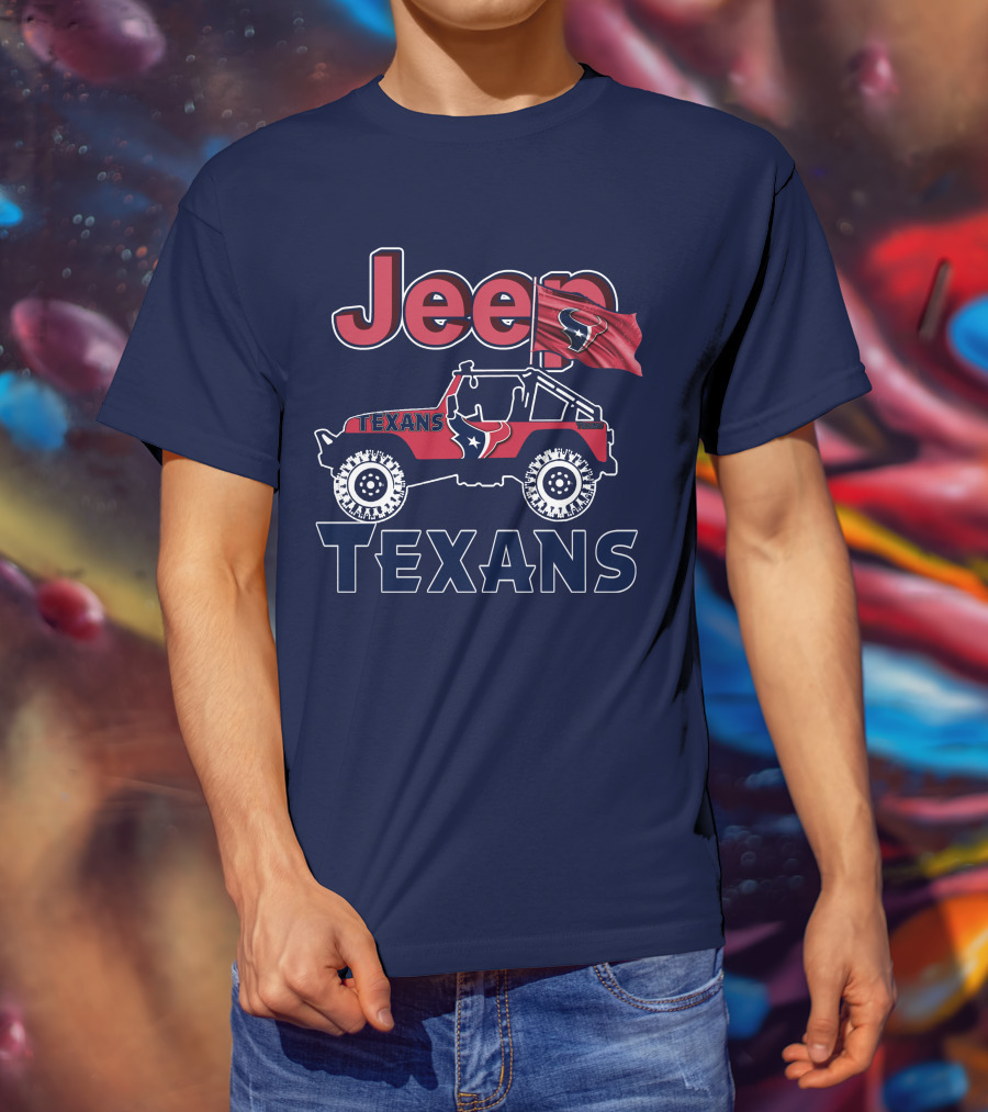 Jeep Texans Houston NFL Flag T-Shirt