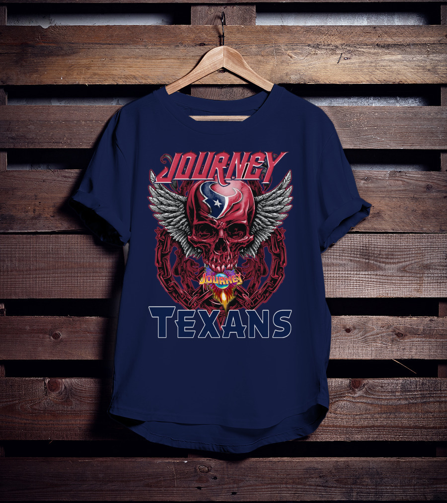 Journey Texans Skull Wings Nfl Fusion T-Shirt