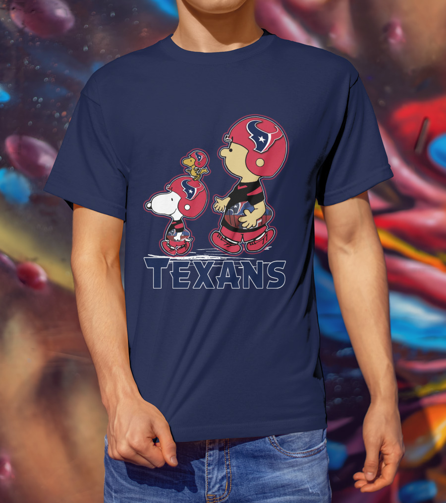 Houston Texans Snpfootball Cartoon Characters T-Shirt