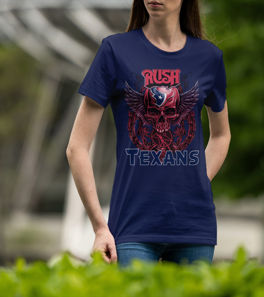 Rush Texans Skull Wings Iconic T-Shirt
