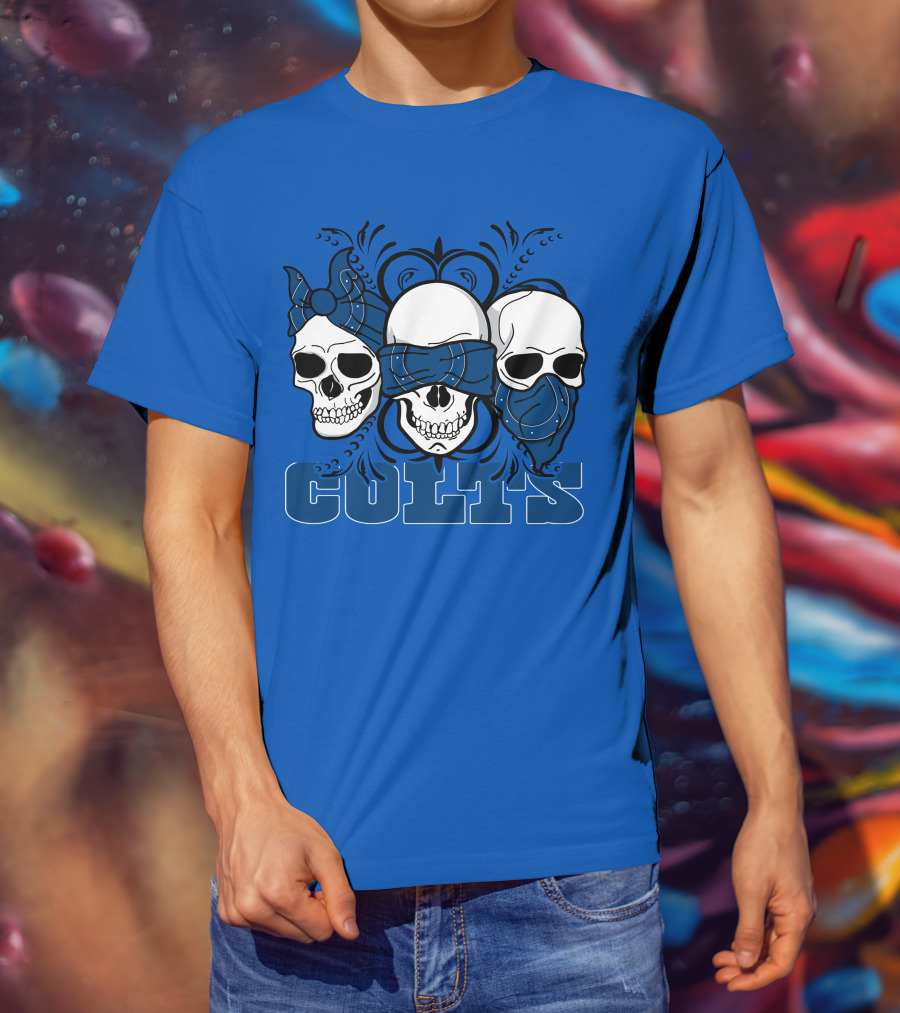 Colts 3 Skull Bandana T-Shirt