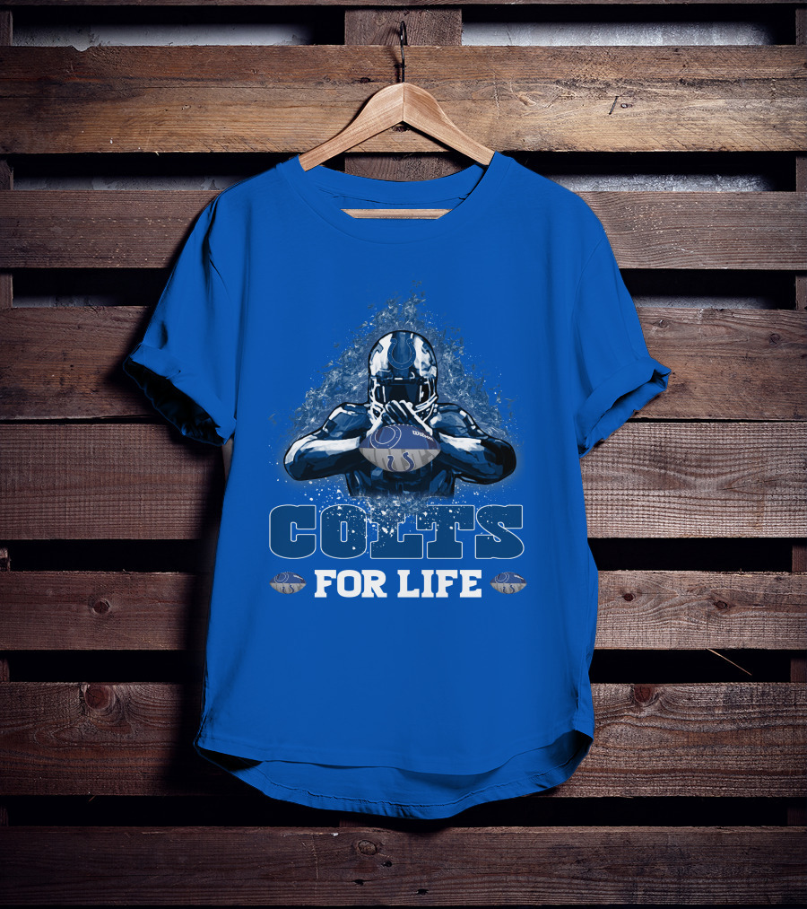 Colts For Life Indianapolis Football Fan Bold Passion T-Shirt