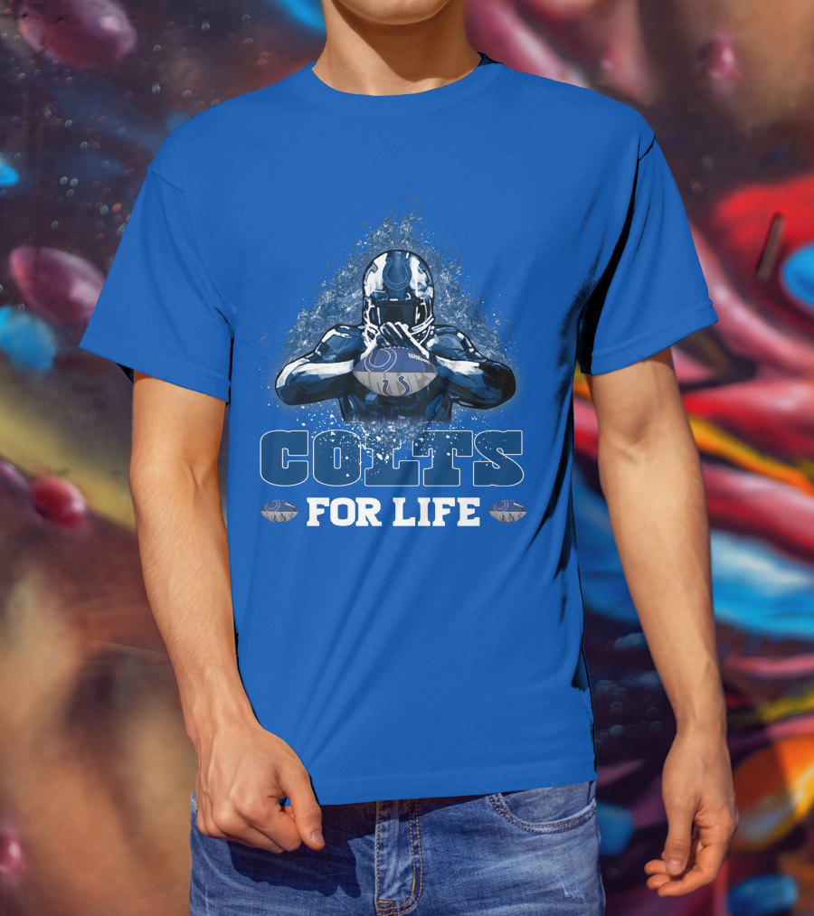 Colts For Life Indianapolis Football Fan Bold Passion T-Shirt