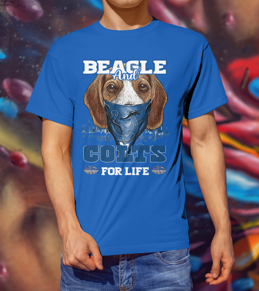 Beagle And Colts For Life Indianapolis Colts T-Shirt