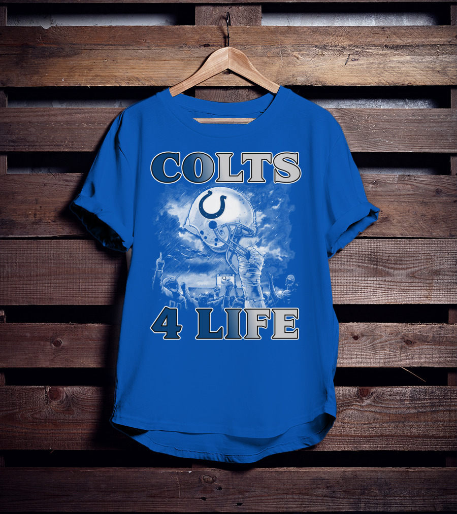 Colts 4 Life Indianapolis Colts Helmet And Fans Celebration T-Shirt