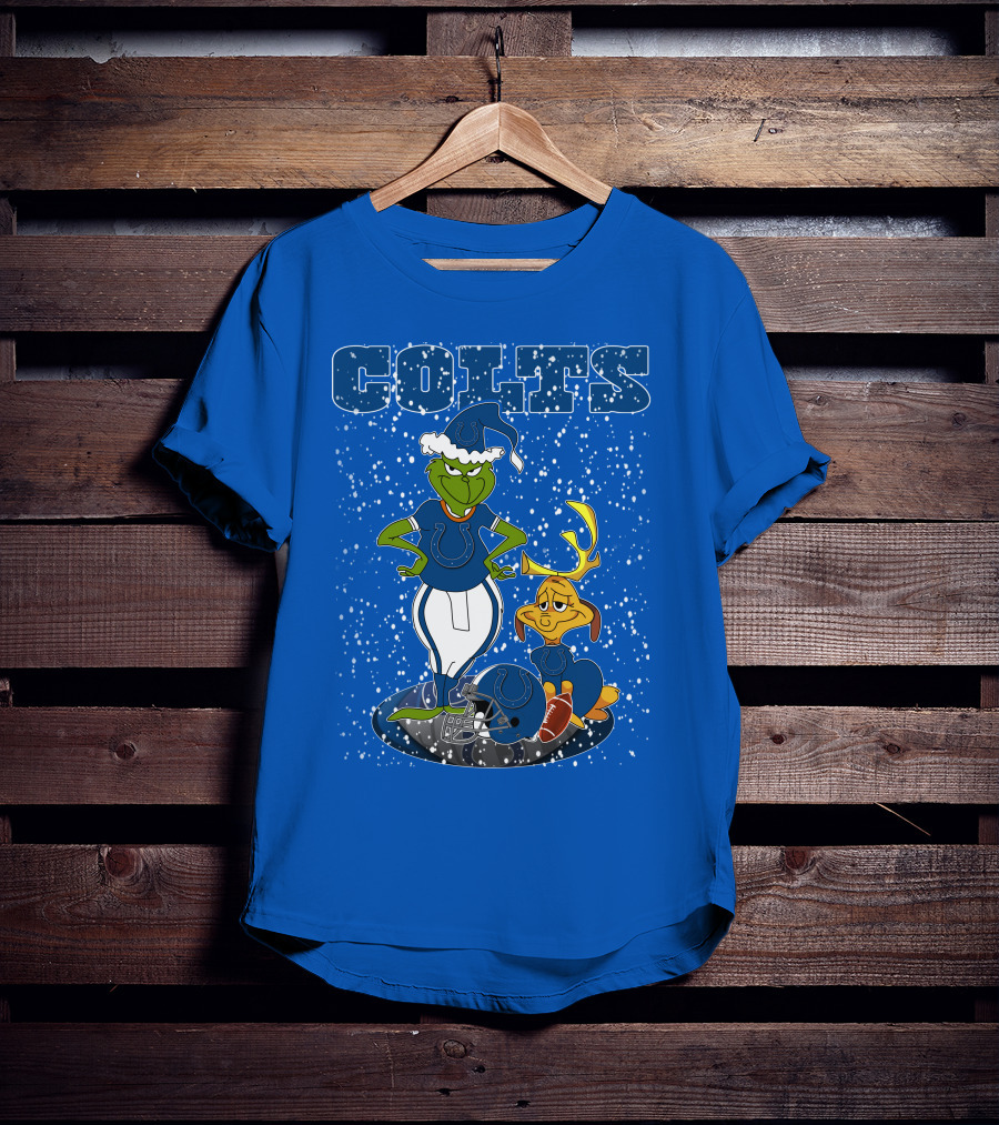 Colts Grinchxmas Indianapolis Colts Holiday Football Fans T-Shirt