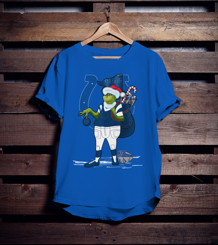 Grinchxmas Indianapolis Colts Holiday Football Cheer T-Shirt