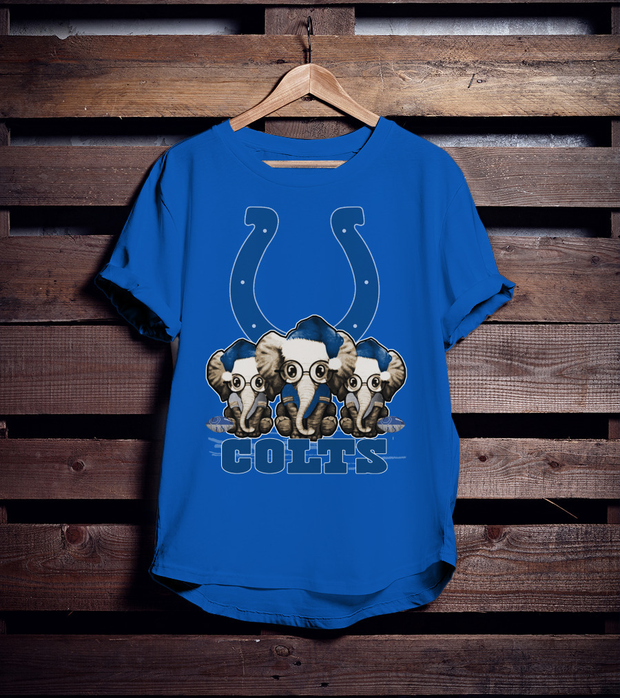 Elephant Xmas Indianapolis Colts Colts T-Shirt