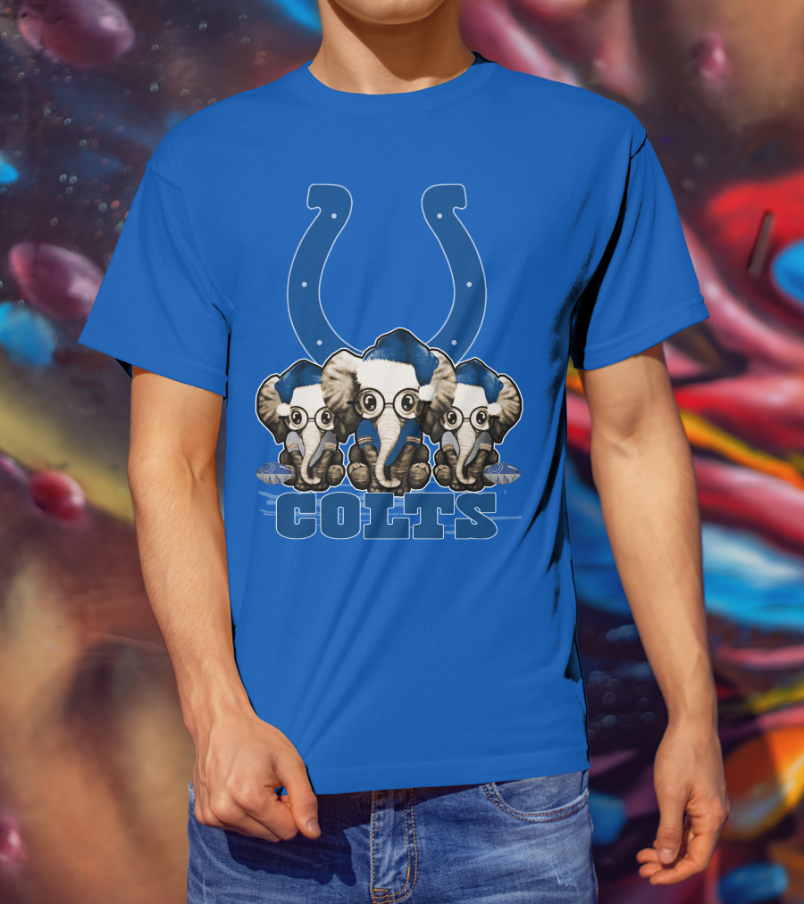 Elephant Xmas Indianapolis Colts Colts T-Shirt