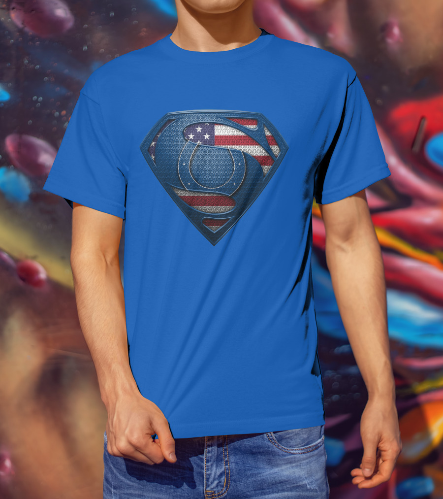 Spm Indianapolis Colts American Flag Superman T-Shirt