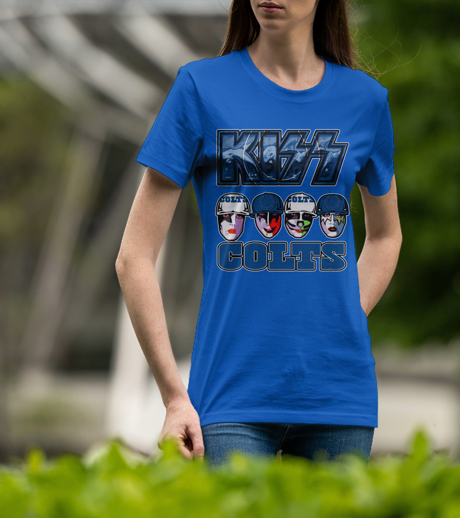 Kiss Colts Indianapolis Football Fan Facepaint Fusion T-Shirt
