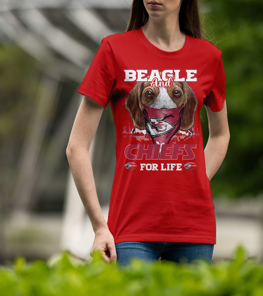 Beagle And Chiefs For Life Kansas City Chiefs T-Shirt