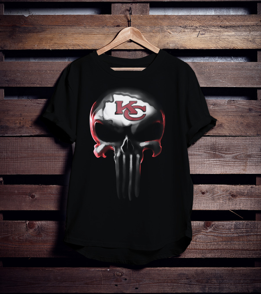 Kansas City Chiefs Kc Skull T-Shirt