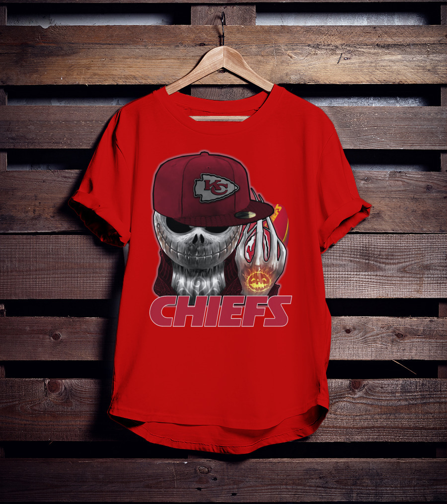 Jackskull Chiefs Kansas City Football T-Shirt