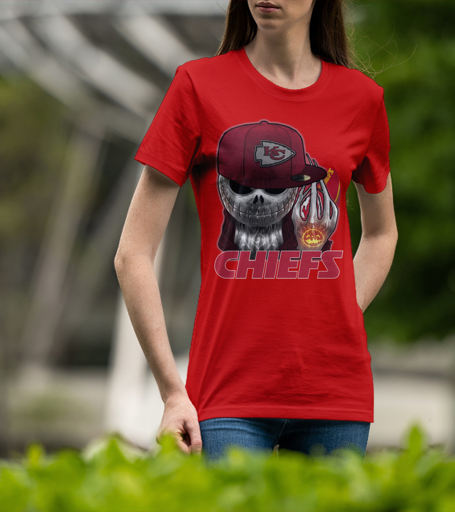 Jackskull Chiefs Kansas City Football T-Shirt