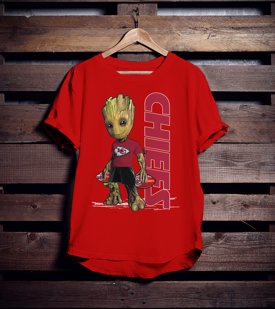 Groot V1 Kansas City Chiefs Football Character Chiefs T-Shirt