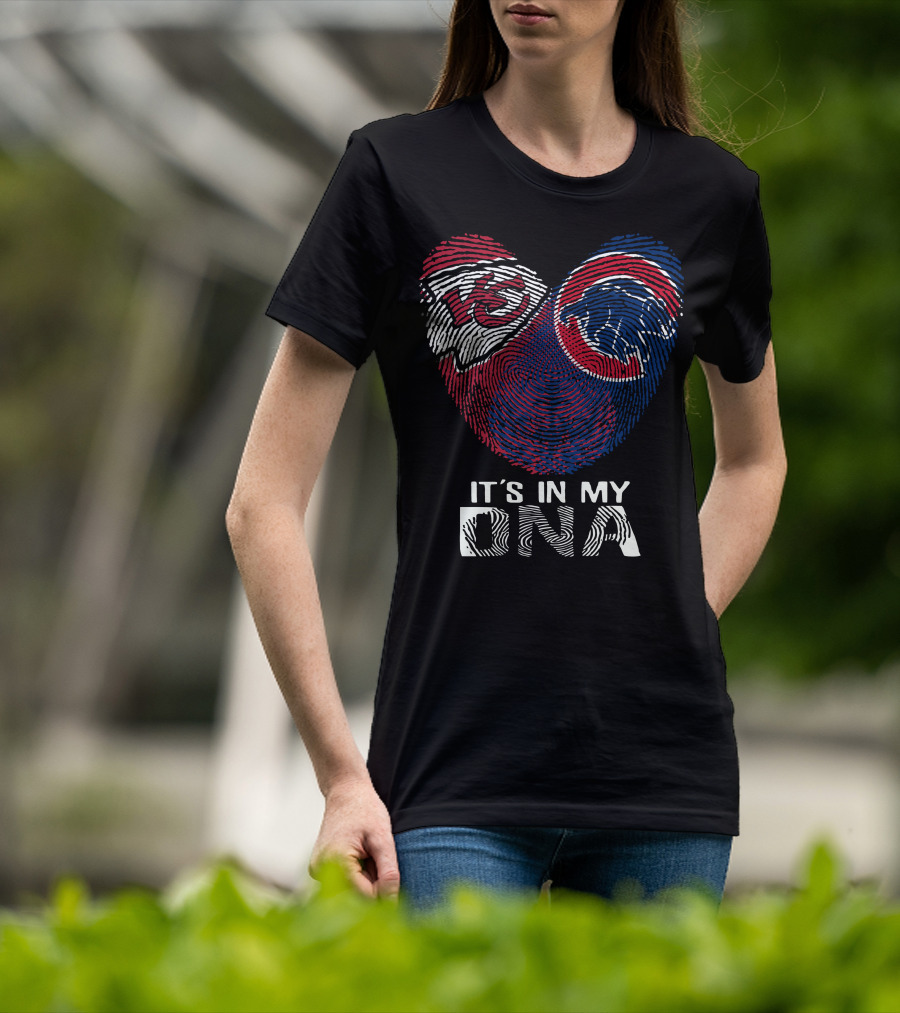 It's In My Dna Kansas City Chiefs Chicago Cubs T-Shirt