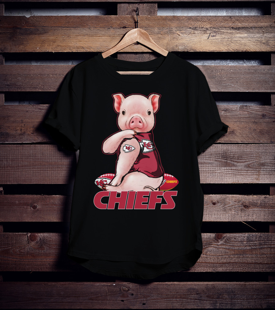 Pig Chiefs Kansas City Football Fan Gear T-Shirt