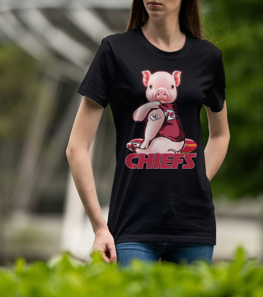 Pig Chiefs Kansas City Football Fan Gear T-Shirt